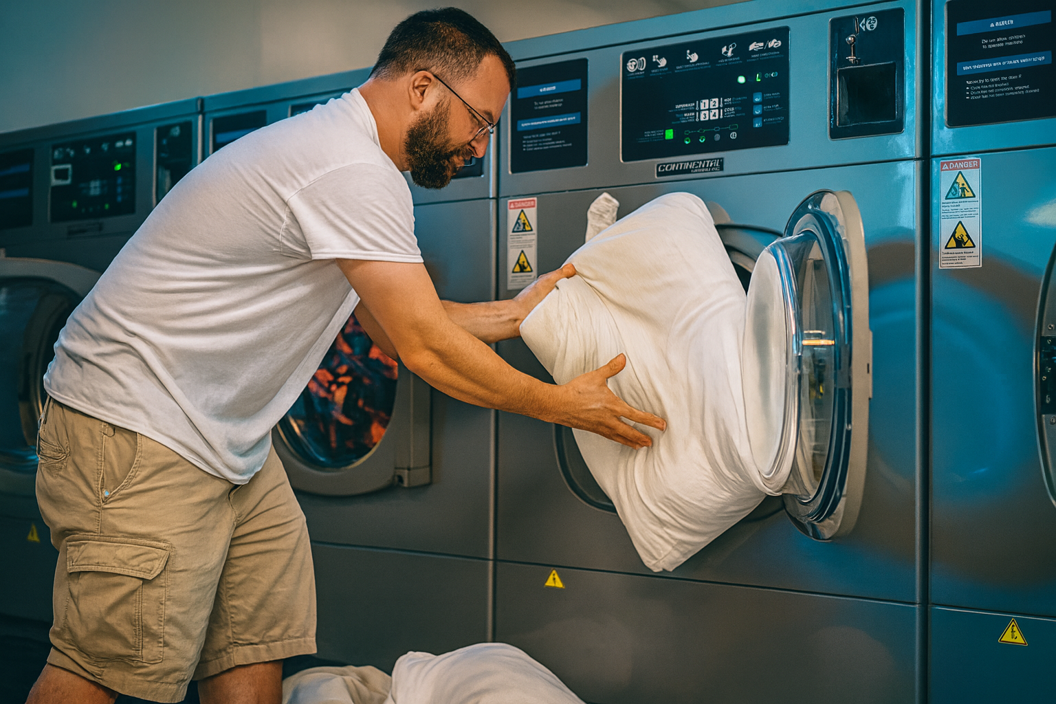 Professional washing and drying process at Fit & Fold Laundromat with premium detergents